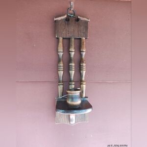 Vintage wall accent; Vintage Candle Holder